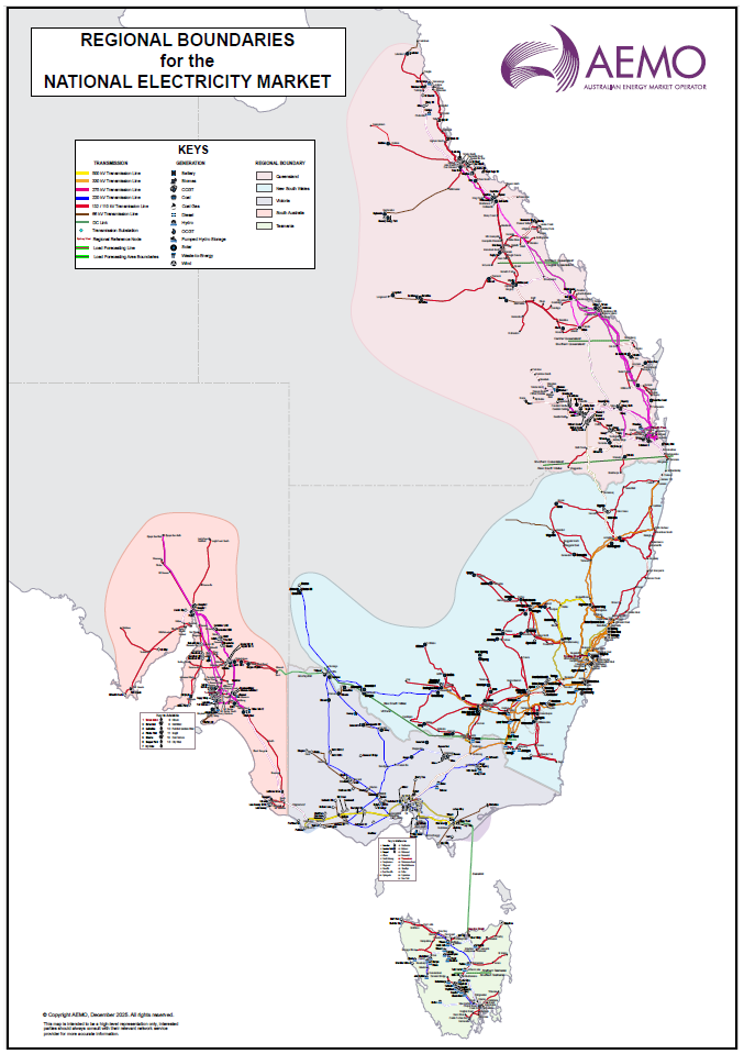 Nee Map AEMO | NEM generation maps