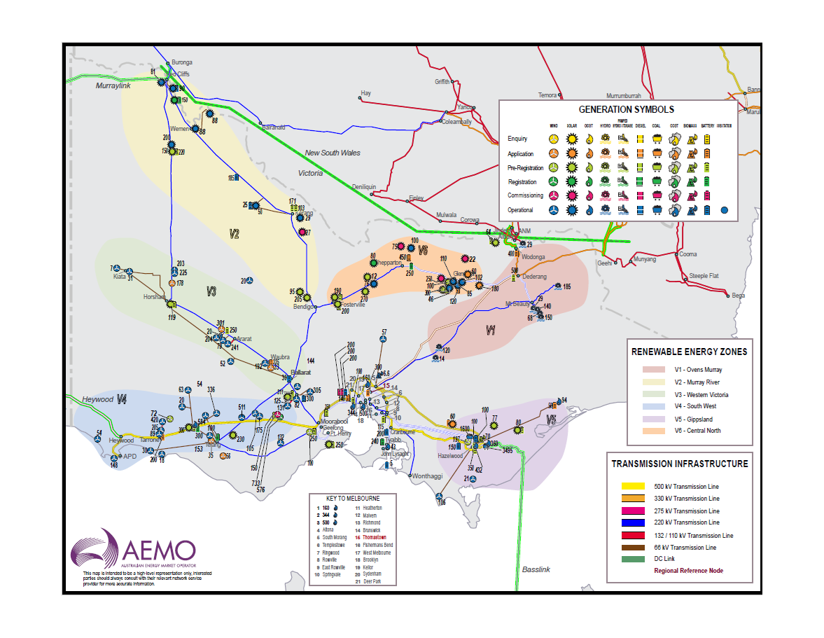AEMO | NEM generation maps