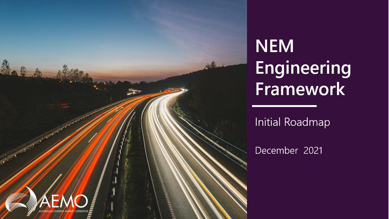 NEM Engineering Framework Initial Roadmap December 2021 Document thumbnail image showing roads