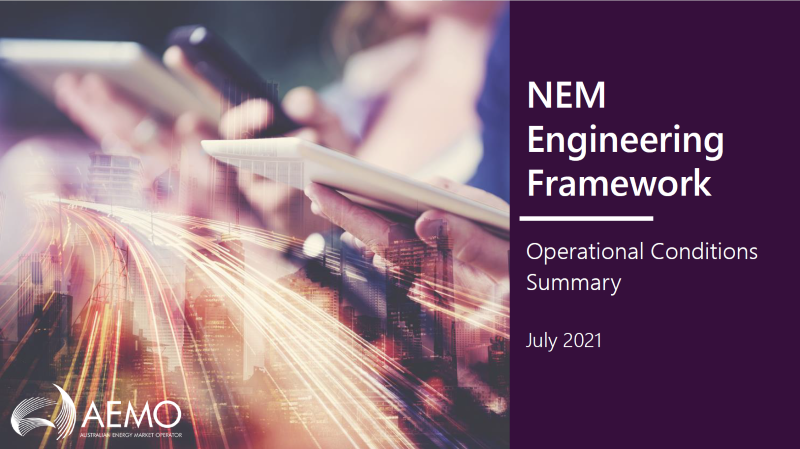NEM Engineering Framework July 2021 Report cover image