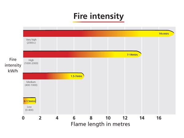 graph showing energy intensity of fires