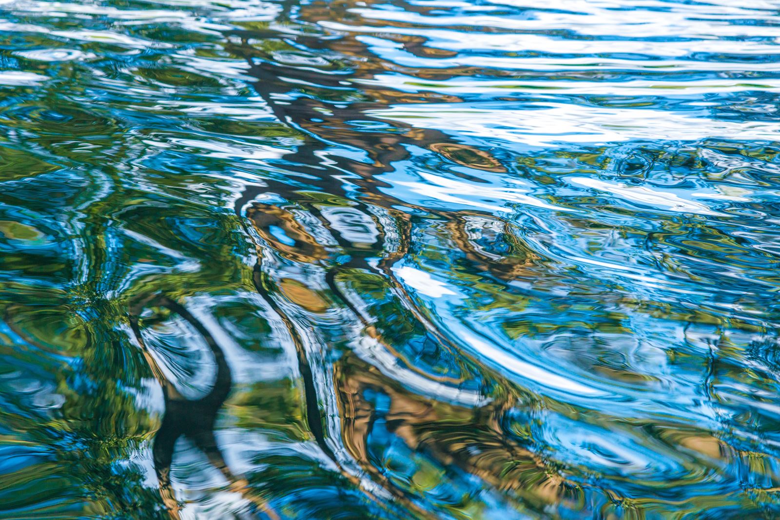 Ripples in turquoise water
