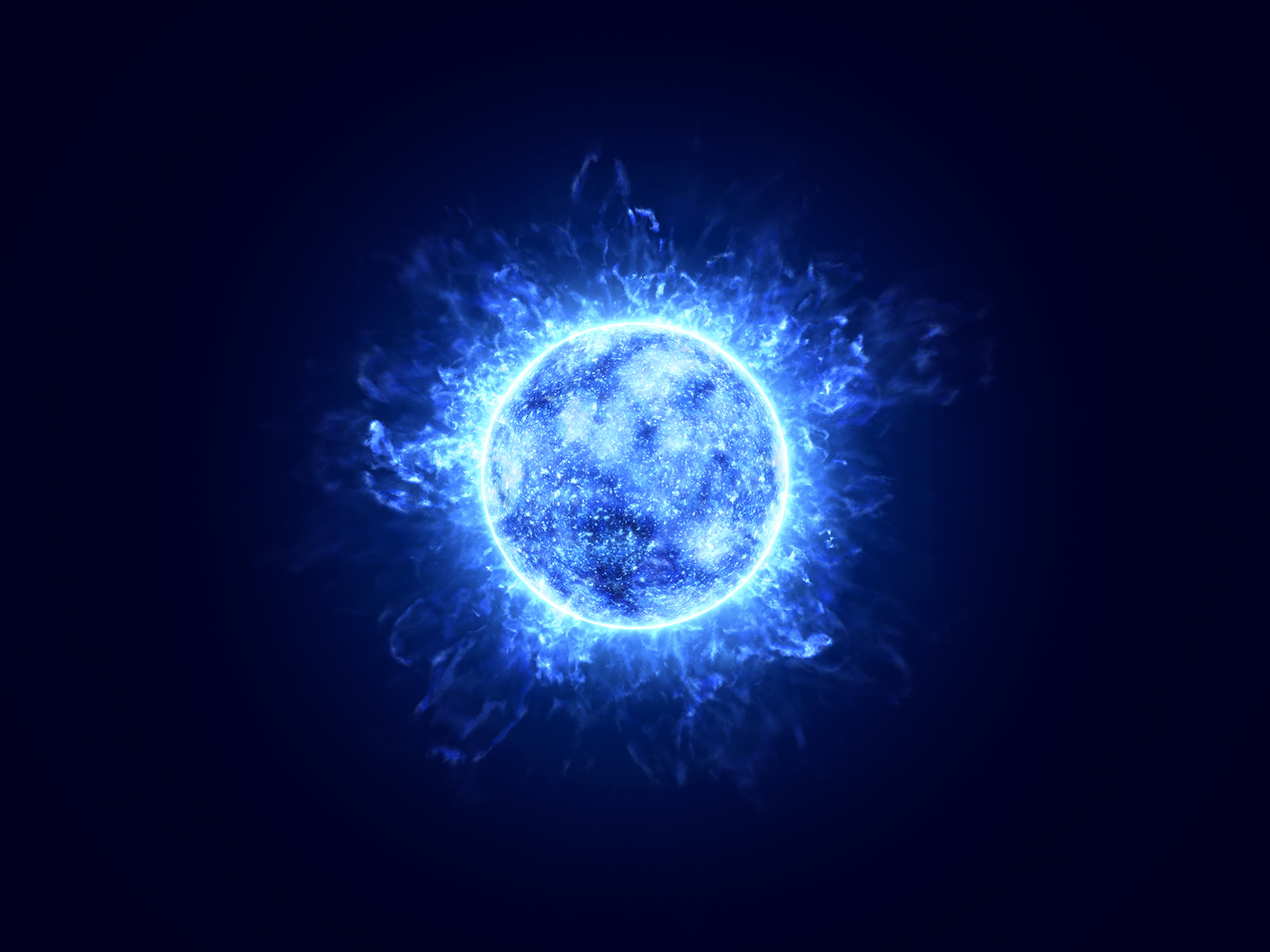 Blue ball of hydrogen